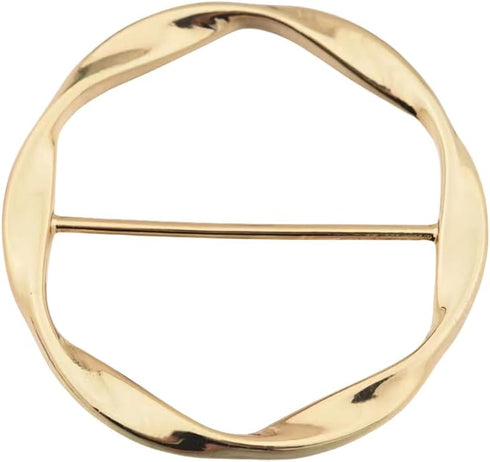 Round Twisted Circle Silk Scarf Ring Brooch for Women Girls Minimalist Shawl Scarves Buckle Wrap Clip Fashion Dress Accessories Decoration Jewelry...