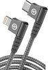 GALVANOX Right Angle Lightning to USB-C Cable (Apple MFi Certified) Braided iPhone Charger L-Shape Cord for Fast Charging iPhone 14 Pro Max/13/12/...