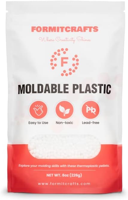 Thermoplastic Beads -8 oz. Polymorph Plastic Pellets(Made in Spain) - Reusable Moldable Plastic Beads - Melting Plastic Pellets for Modeling, DIY ...