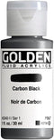 Fluid Acrylics by GOLDEN, Carbon Black, 1 fl. oz. Bottle, Professional Acrylic Paint, Opaque...