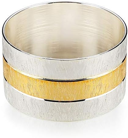 Accmor Napkin Rings, Metal Gold Round Napkin Rings Buckles for Table Decorations, Wedding, Dinner, Party, Set of 4...