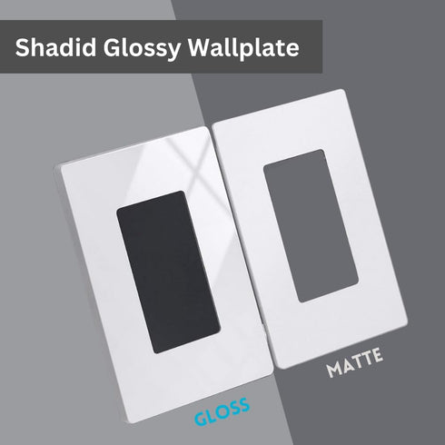 SHADID 1-Gang Screwless Decorator Wall Plates Child Safe Outlet Covers, 4.68" H x 2.93" L, Unbreakable Polycarbonate Thermoplastic, White, SI8831-...