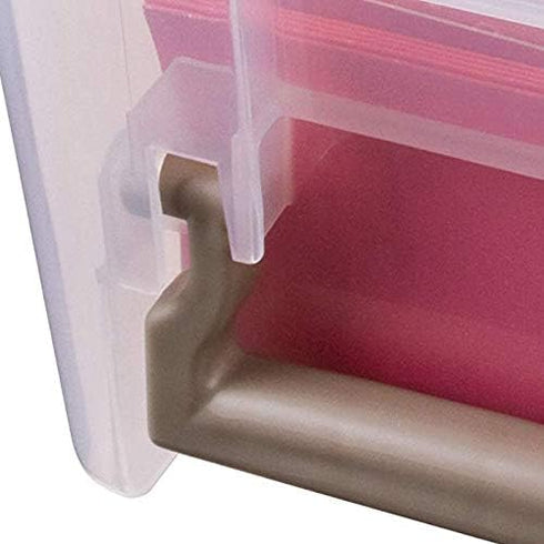 ArtBin Semi Satchel Portable Craft Organizer with 3 Dividers - Clear Plastic Storage Case for Art & Craft Supplies...