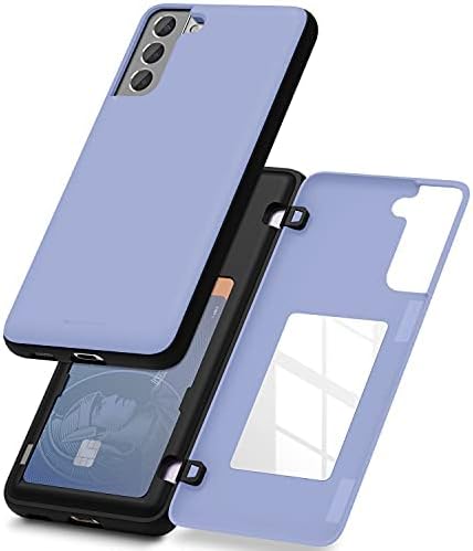 GOOSPERY Magnetic Door Bumper Case Compatible with Galaxy S21, Card Holder Wallet Case, Easy Magnet Auto Closing Protective Dual Layer Sturdy Phon...