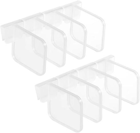 Refrigerator Dividers(8 PCS) Adjustable Drawer Fridge Seperators Plastic Organizer Dividers for Home Kitchen Office Supplies (Transparent)...