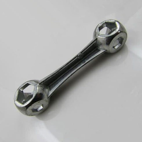 SaiDian 2Pcs Dog Bone Hexagon Wrench Mini Pocket Wrench Bicycle Repair Tool Metal Bicycle Spanner 6-12mm Hexagon Holes Silver Multi-Tool...