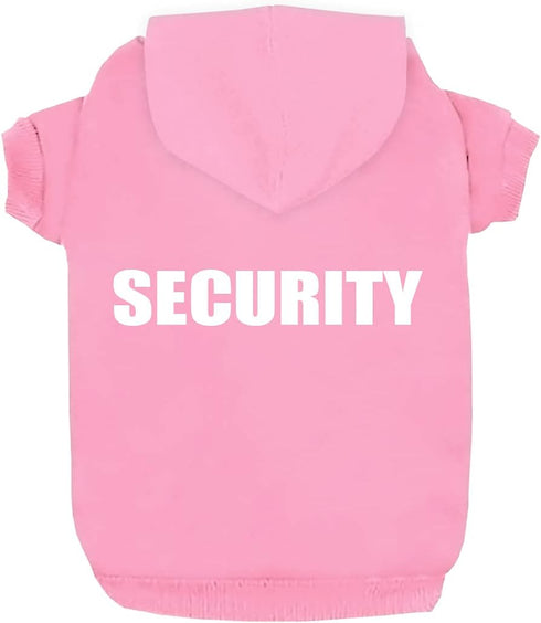 Security Dog Hoodies Dog Clothes Apparel Winter Sweatshirt Warm Sweater Cotton Puppy Small Dog Hoodie for Small Dog Medium Large Dog Cat (Pink, XX...