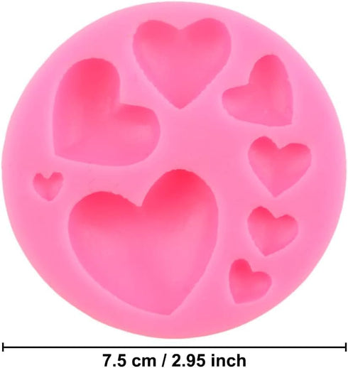 2Pcs Pink Heart Silicone Molds, Different Sizes Heart Chocolate Mold Heart Shape Candy Molds for Cookie Decor, Pastry, Cake, Chocolate Making?Bake...