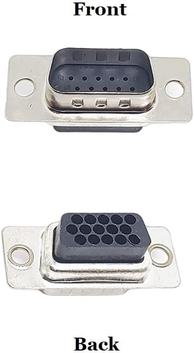 D-Sub Connector Crimp Unshielded Plastic Hood DIY Kit (High Density DB15, Male)...