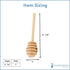 Wooden Honey Dipper Sticks, Honey Comb Wand Stirrers for Tea, Honeycomb Dripper Stir Spoons, Wood Dabber Combs Drizzler Sticks for Cake Pops, 4" C...