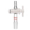 StonyLab Vacuum Flow Control Adapter with PTFE Stopcock, 14/20 Joint and Straight Hose Connection for Lab Supply...