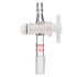 StonyLab Vacuum Flow Control Adapter with PTFE Stopcock, 14/20 Joint and Straight Hose Connection for Lab Supply...