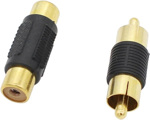 RCA Adapter, 6pcs RCA Female to Female Coupler and 6pcs RCA Male to Male Coupler Gold Plated for Phono, Speaker, Amplifier and RCA Cable Extension...