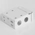 4pcs Box Mounting Bracket 2 Sets for 2inch High Rail Venetian Blinds White Color Head Track End Cover Holder Window Blinds Headrail with 2" x2-1/4...