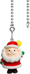 12 inch Ceiling Fan Pull Chain Father Christmas Charm Pendant Ceiling Fan Danglers Fan Pulls Chain Extender with Ball Chain Connector for Ceiling ...