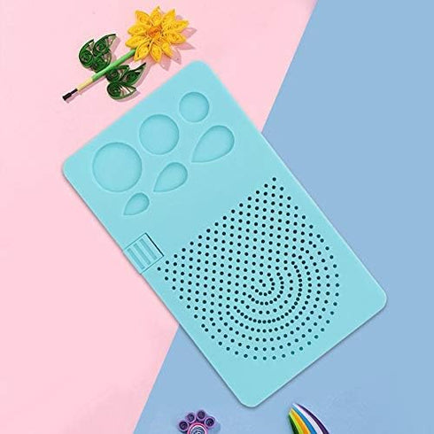 Guide Quilling Board, 6.1x3.6inch Quilling Tool Quil Board with Pins Storage Box, 20 Roots Needle Plate DIY Grid Tool for Paper Crafting...
