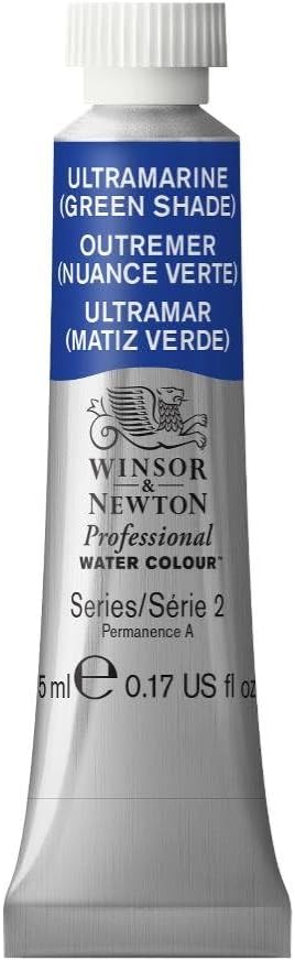 Winsor & Newton Professional Water Colour Paint, 0.17-oz Tube, Ultramarine Green Shade...