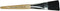Charles Leonard Flat Tip Easel Paint Brushes with Short Stubby Handle, 1 Inch, Natural Handles and Black Bristles, 12-Pack (73199)...