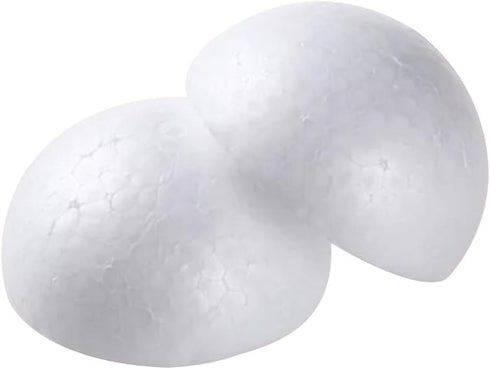 10pcs White Foam Half Ball Christmas Craft Ornaments, 2inch(Diameter)...