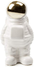 CHIVE - Astronaut Shape Vase, Planter Simple Modern Flower Bud Vase, White and Gold (Medium)...