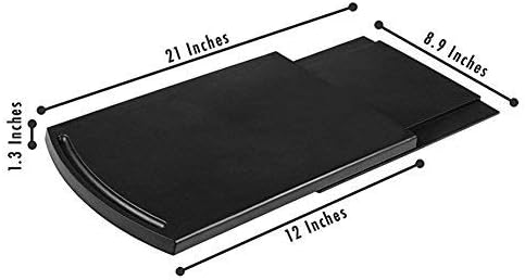2 Pack Sliding Coffee Maker Tray, 12’’ Countertop Appliance Caddy Slider for Blender Toaster under Carbinet, Black ABS Rolling Out Tray...