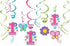 Amscan Foil Swirl Decorations | 1st Birthday Girl |Flowers and Butterflies Collection, 12 Pieces, Multicolor...