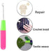 2Pcs Latch Hook Tool,Latch Hook Crochet Needle,Big Crochet Needle 5.0mm(0.2inch),Small Crochet Needle3.8 mm(0.15inch)...