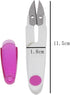 Purple Plastic Handle & Safety Cover Sewing Scissors Clothes Thread Embroidery Cross-stitch Craft Clipper Cutter Tailor Nippers,Snips Trimming Nip...