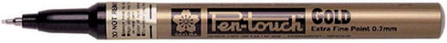 Sakura - Pen-Touch Paint Marker - Extra Fine 0.7mm - Gold - 3 Pack...