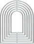 Silver Overlap Arched Border Metal Cutting Dies for Card Making Kit Embossing Paper Die Cuts Scrapbook Machine Stencils Storage Pockets Supplies, ...