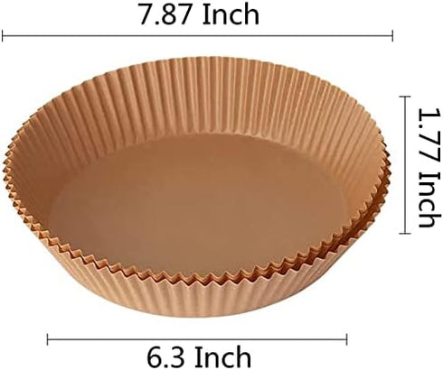 100 PCS Air Fryer Liners Disposable, Parchment Paper Liners for Air Fryer Basket, Air Fryer Sheets Round for Baking, Air Fryer Accessories...