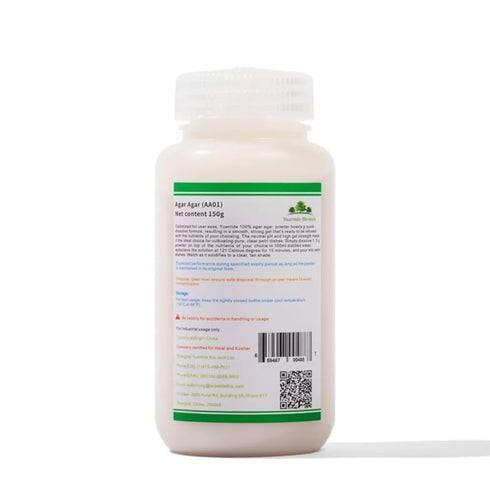 Lab-Grade 100% Agar Agar Powder,150g / 5oz, Petri Dish Solidifying Agent, Gel Strength 700g/cm2, for Mycology and Scientific Research...