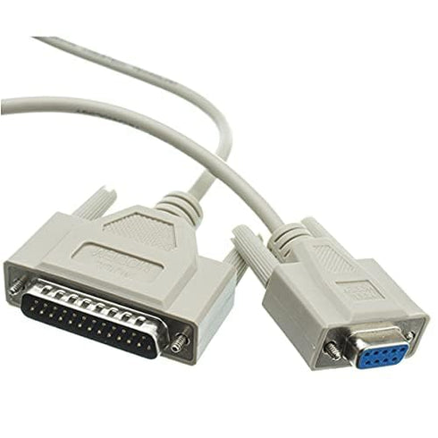 AYA DB9 (9-Pin) Female to DB25 (25-Pin) Male Serial Null Modem Cable (10Ft)...
