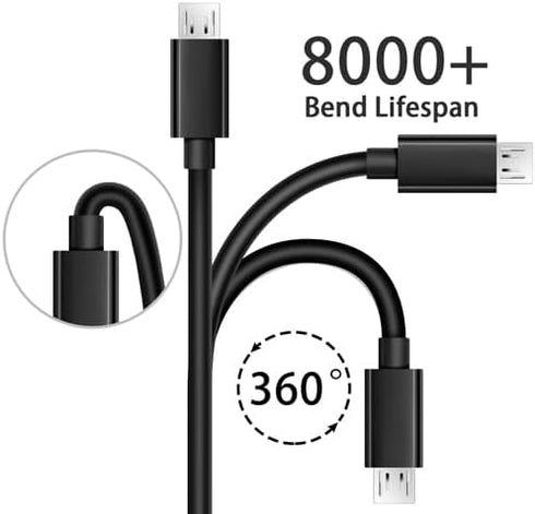 MATEIN Micro USB Cable, 10 FT 3 Pack Extra Long Sturdy Android Charger Cable, Fast PS4 Charging Cable Cord for PS4 Controller, Android, Samsung Ga...