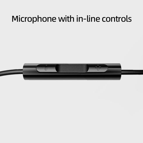 FiiO FF1 3.5mm HIFI Music Wired Bass Earbud 14.2mm Dynamic HD Microphone Earphone for Gaming Meeting Video (Black)...