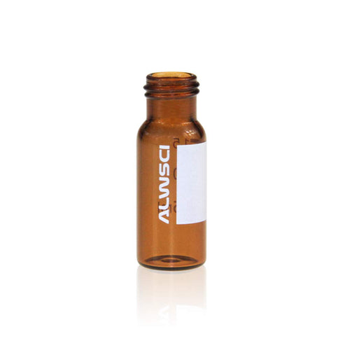 Autosampler Vial, 2 ml HPLC Vial, Amber Chromatography Lab Vial, Sample Vial with Writing Area, 9-425 Screw-Thread Vial, Pack of 100 by ALWSCI...