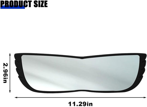 Car Wide-Angle Rearview Mirror, Thickened Anti-glare HD Car Rear View Mirror, Clear Tint Convex Mirror with Personalized Angel Design, Fits Most C...