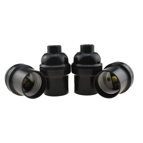 HAHIYO E26 Lamp Socket Screw in Mount Light Socket Bulb Holder Fixture Easy Wire Tighten Down Not Loose Twist PBT+ Plastic Maximum for Decor Table...