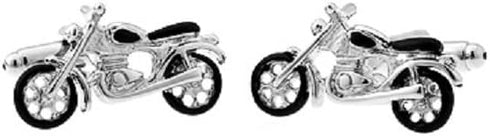 Motorcycle Bike Street Cruiser Pair of Cufflinks in a Presentation Gift Box & Polishing Cloth...