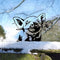 Outdoor Metal Art Funny Peeping Animal Statue Stakes Fence Landscape for Yard Garden Decor Animal Silhouette Ornaments (Pig)...