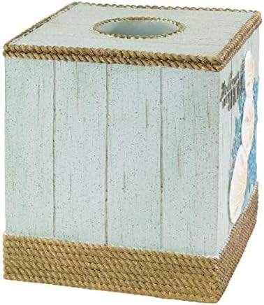 Avanti Linens - Tissue Box Cover, Guest Bathroom Essentials, Beach Inspired Home Decor (Beachcomber Collection)...