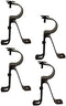 Curtain Rod Bracket for 1-Inch Diameter rods - (Set of 4 (2 Pairs, Black) (Can Also be Known as Curtain Rod Hangers, Drape Rod Hooks for Wall, Cur...