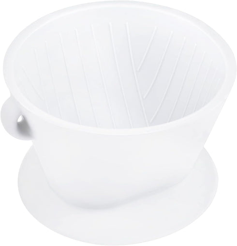 Segarty Pour Over Coffee Dripper, 1 Set White Collapsible Silicone Coffee Dripper with Storage Bag, Reusable Cone Coffee Filter Drip Holder, Singl...