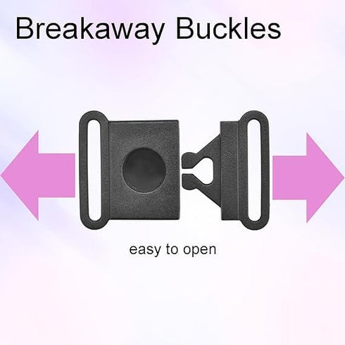 20pcs/Pack Plastic Safty Breakaway Belt Buckles Bra Accessories Pet Collar Webbing 10mm 15mm 20mm 25mm (Webbing Size 10mm)...