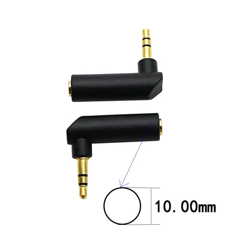 3.5mm Angle Male to Female Audio Adapter, 90 Degree Right Angle Gold-Plated TRS Stereo Jack Plug AUX Connector Compatible with Headset, Tablets, M...