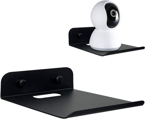 OLizee® Drill-Free Wall Mount Floating Display Shelf with Cable Hole Baby Monitor Projector Wall Shelf Video Camera Wall Holder WiFi Router Storag...