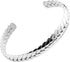 Jude Jewelers Stainless Steel Braided Woven Classic Plain Open Cuff Bangle Bracelet...