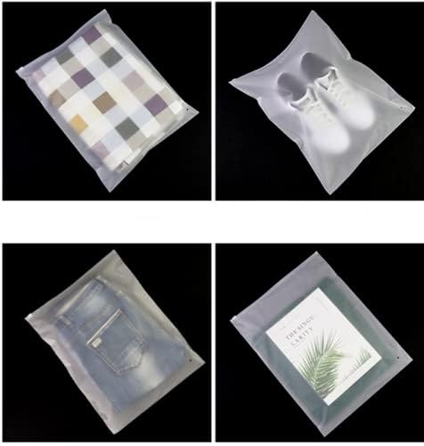 100pc Travel Storage Bags,Clothes Packaging Bags for Shipping,T-Shirt Bags,3mil Horizontal Packaging Bags with Vent Hole, Fast Resealable Poly Pla...