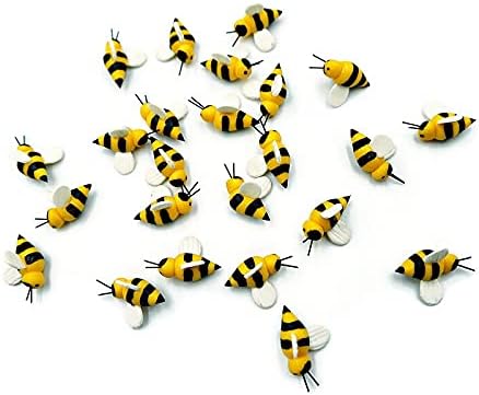 Lot of 12 Miniature Honeybee Craft Cute Bee Outdoor Patio Decor Fairy Garden Supplies Animal Figurine Furniture Dollhouse...