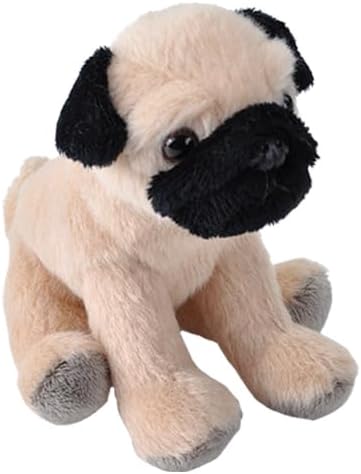 Wild Republic Pocketkins Eco Pug, Stuffed Animal, 5 Inches, Plush Toy, Made from Recycled Materials, Eco Friendly...